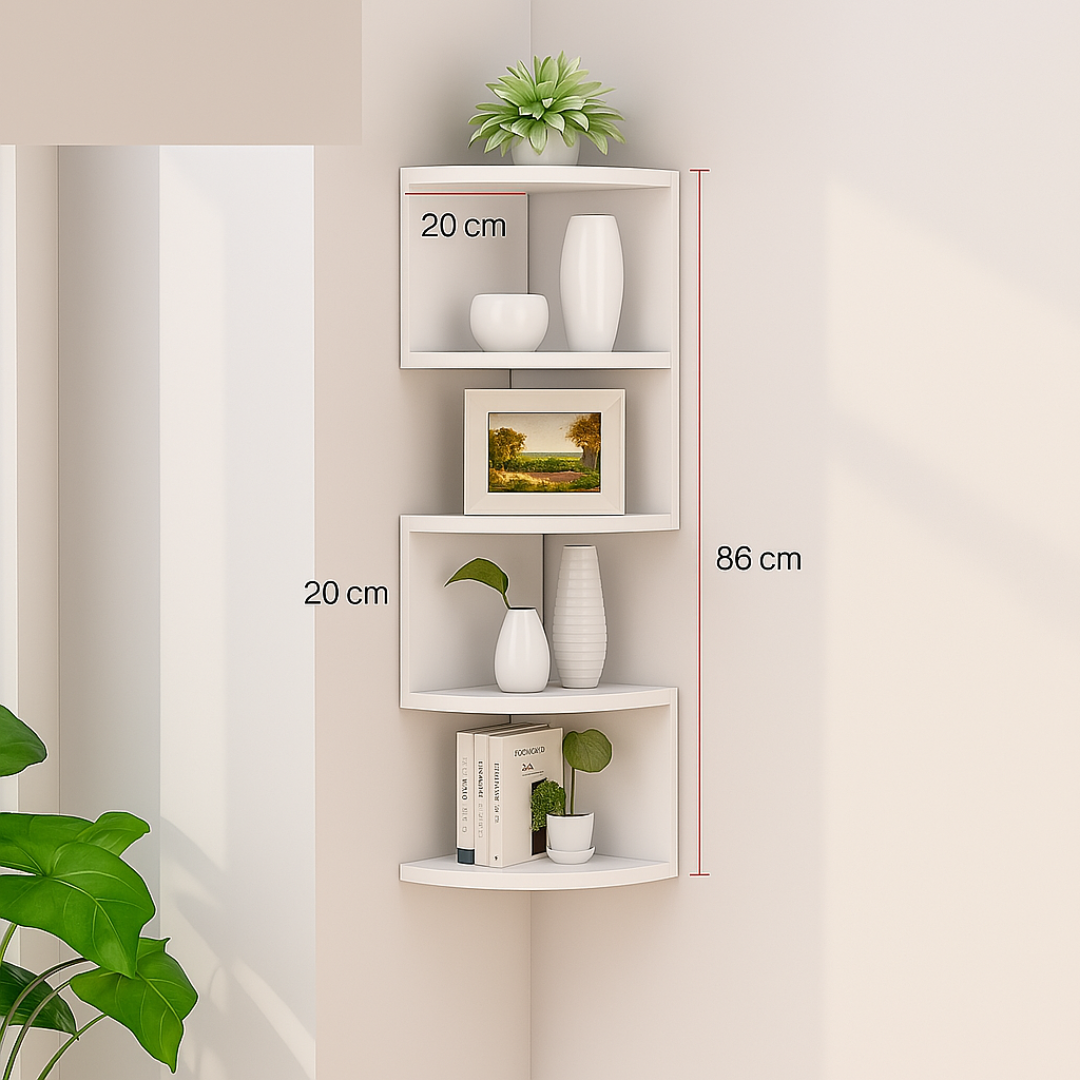 🏡 Organiza tu hogar con estilo: Esquinero Flotante 5 Niveles.