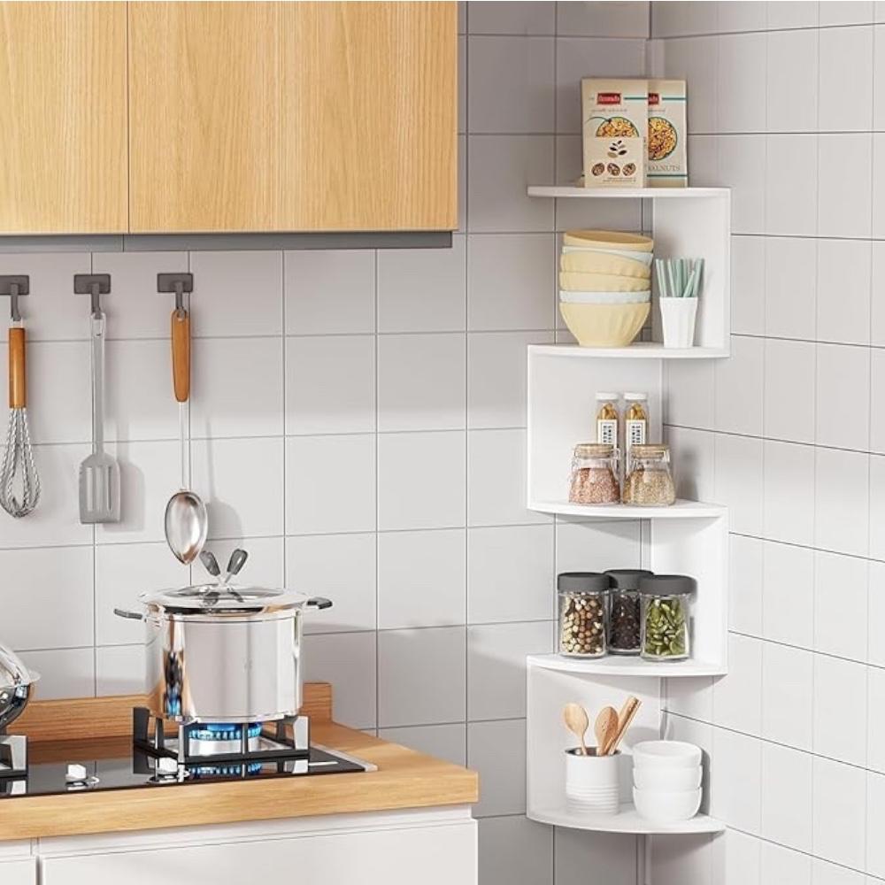 🏡 Organiza tu hogar con estilo: Esquinero Flotante 5 Niveles.